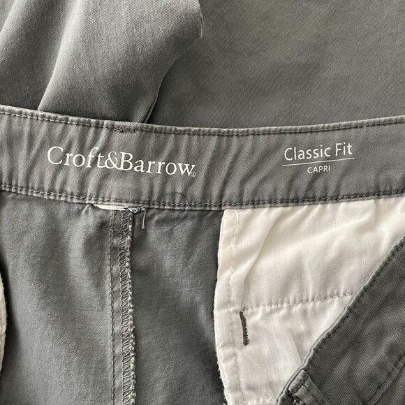 Cotton Twill Capri Pant Croft & Barrow Gray Size 16 - Picture 5 of 5